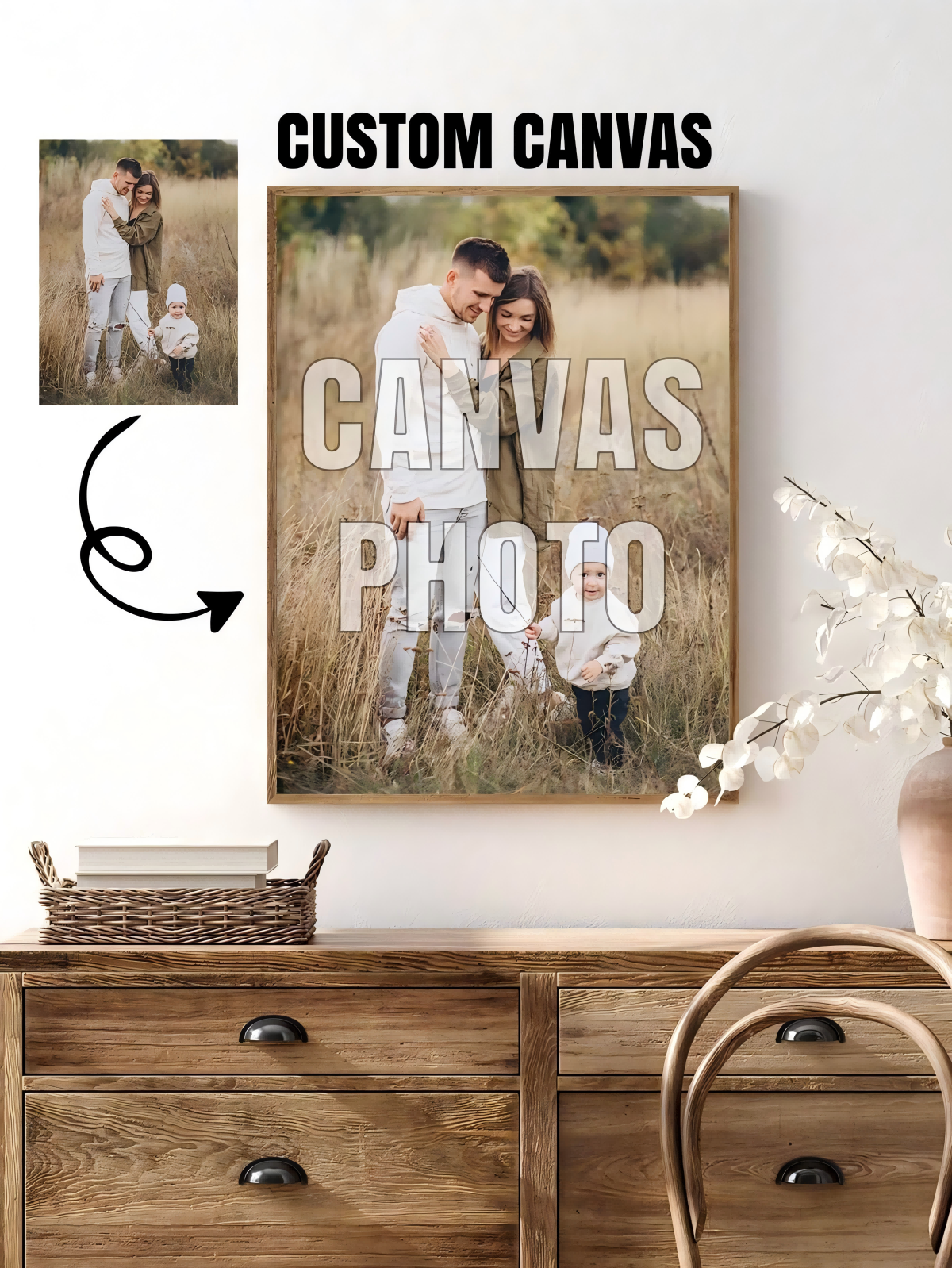Customizable Canvas Poster Wit - Art Print Framed recension och pris