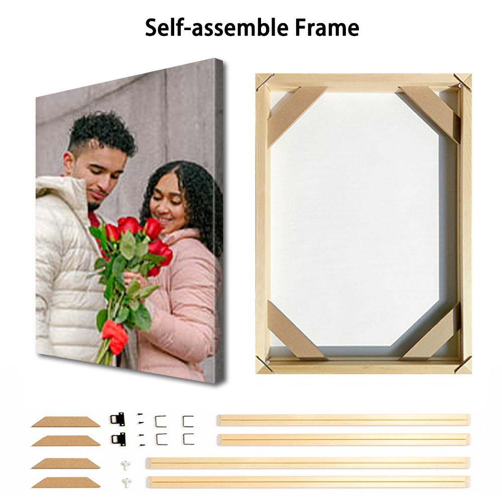 1 Pc Customized Photos on Canv - Art Print Framed recension och pris