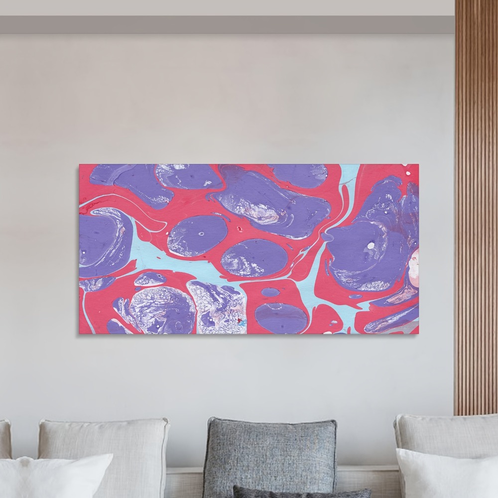 Abstract liquid painted oil mu - Art Print Framed recension och pris
