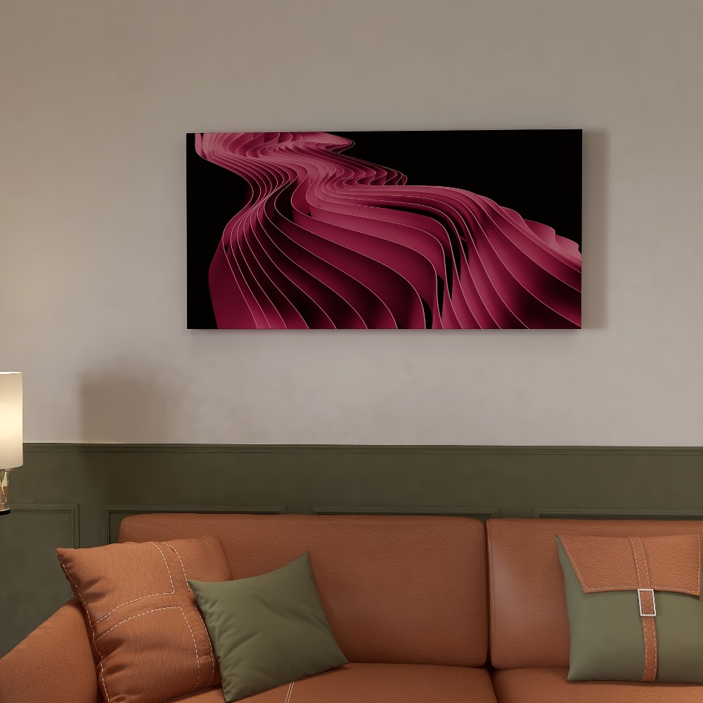 Elegant Pink Line Art painting - Art Print Framed recension och pris