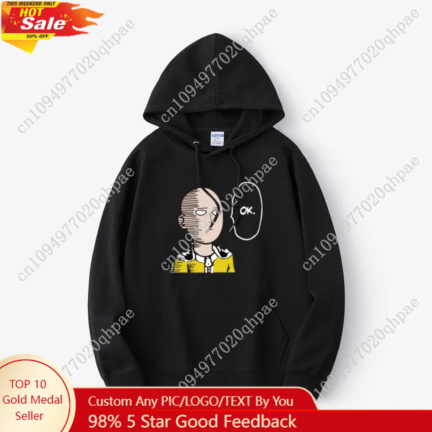 Punch Man Saitama Teacher's Ho - Anime Merchandise Hoodie recension och pris