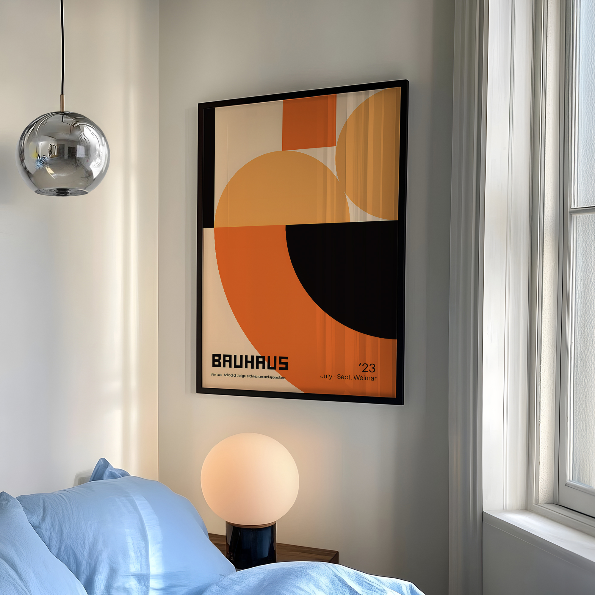 Modern Geometry Bauhaus School - Art Print Framed recension och pris