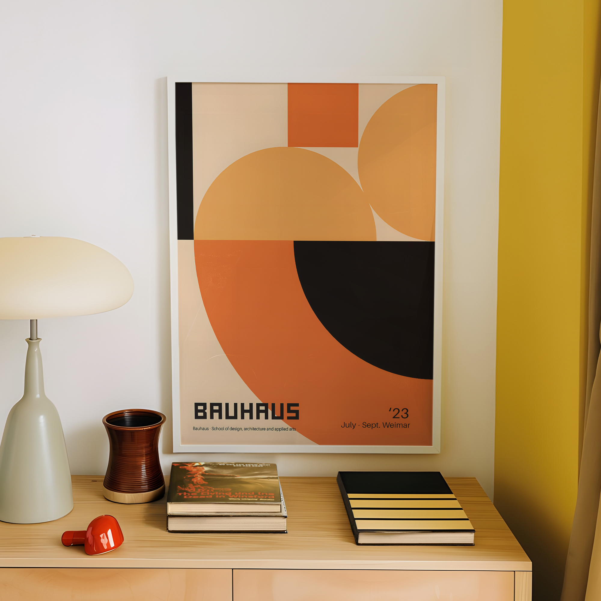 Modern Geometry Bauhaus School - Art Print Framed recension och pris