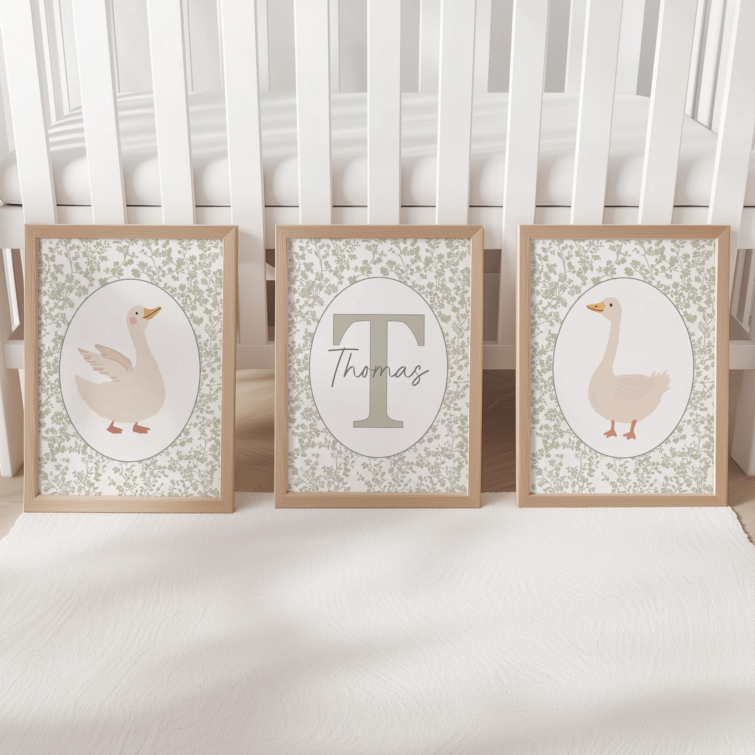 Goose Personalised Set of 3 Pr - Art Print Framed recension och pris