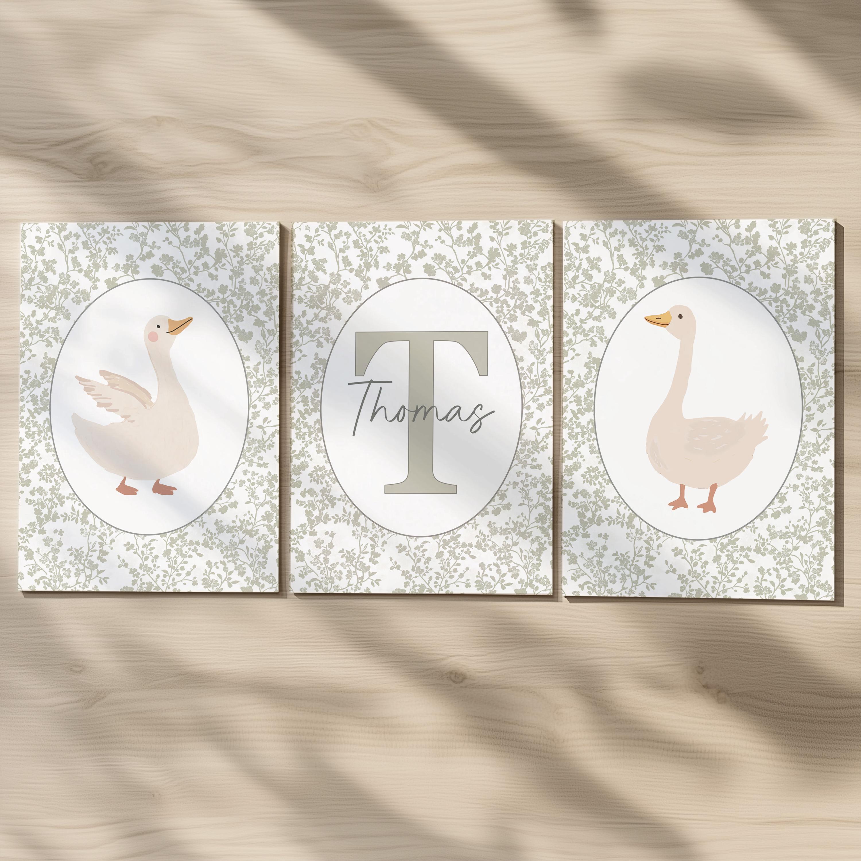 Goose Personalised Set of 3 Pr - Art Print Framed recension och pris