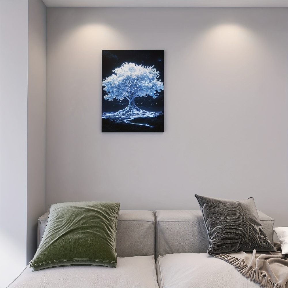 Tree of Life white canvas art  - Art Print Framed recension och pris